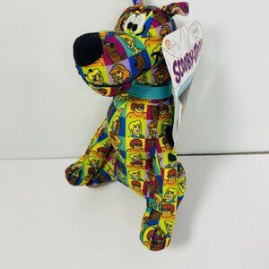 Scooby Doo Plush Multi Color Patchwork  with Charaters 9” Stuffed Animal